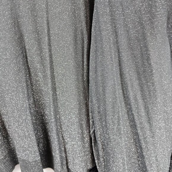 Womens Business Casual Officewear Comfy Cardigan Metallic Gray Worthington LG - Picture 6 of 10